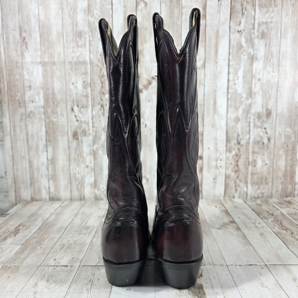 Dan Post Womens Black Cherry Leather Western Cowgirl Boots Pointed Toe 6 M 2112 - Picture 3 of 8